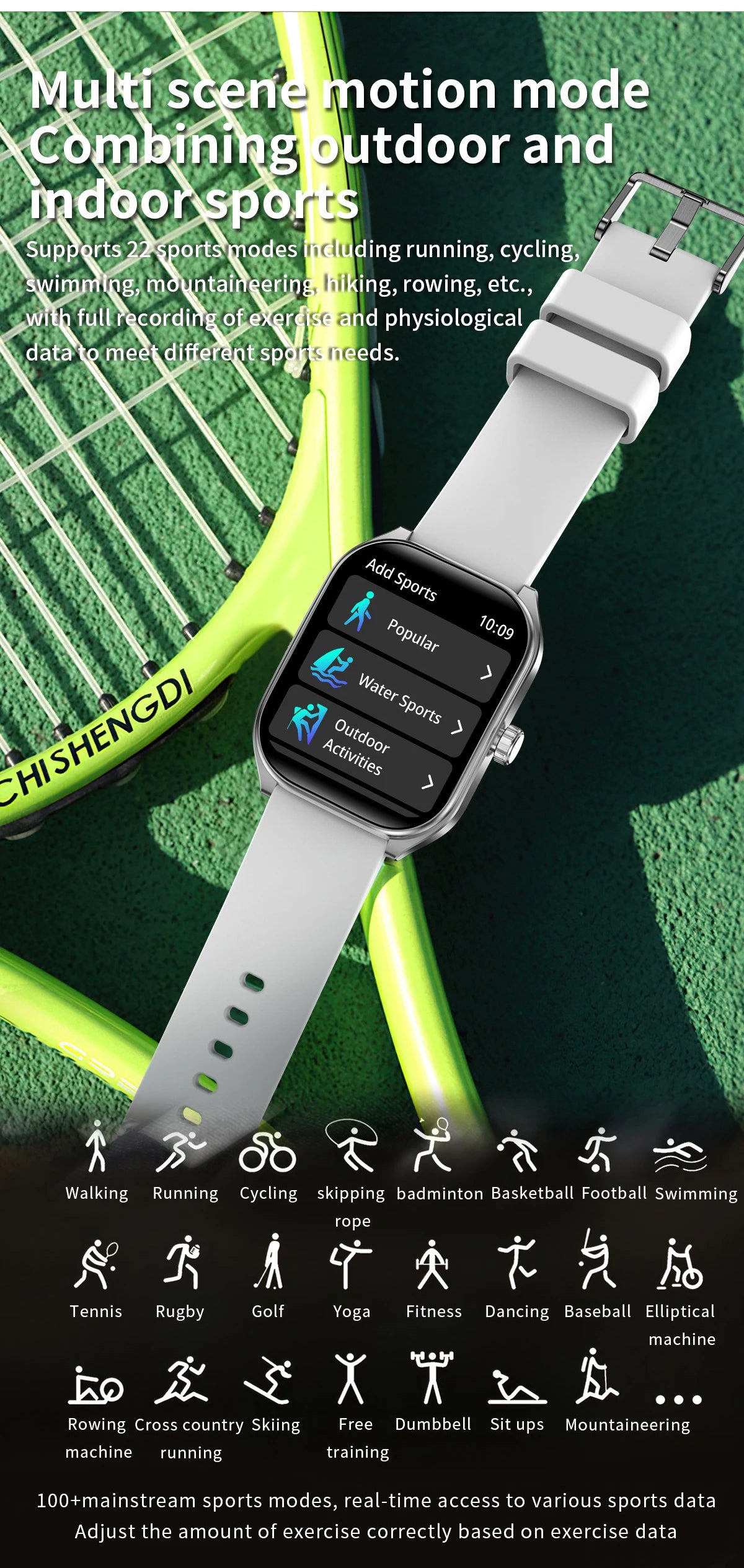 Smart Watch 2.01'' AMOLED Curved Screen IP68 Waterproof Bluetooth 5.3 Call AI Vioce Assistant Fitness Smartwatch for Men