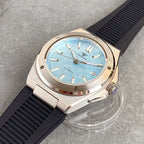 Tandorio 200M Diver 40mm Ice Blue Grid Dial Luminous NH35Automatic Men Watch Sapphire Glass Stainless Steel Bracelet