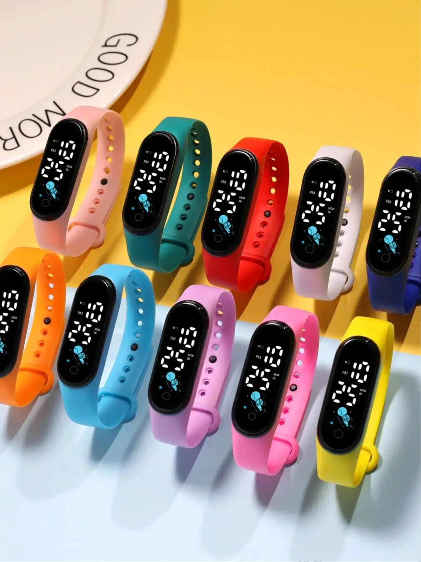 Kawaii Smart Watch For Kids Fashion Outdoor Waterproof Sports Kids' Watches Boy Girls Digital Watches Silicone montre enfant