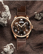 BORMAN BM3851 Mens Automatic Watches Panda 42mm Mechanical Wristwatch Waterproof Luminous Sapphire Miyota 9122 Week Date Month