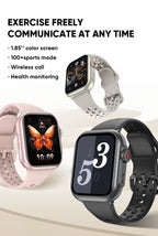 Smart Watch for Men And Women with 1.85" HD Screen 110+ Sport Modes IP68 Waterproof 100-Day Standby Heart Rate & Sleep Monitor