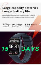 Smart Watch 2.01'' AMOLED Curved Screen IP68 Waterproof Bluetooth 5.3 Call AI Vioce Assistant Fitness Smartwatch for Men