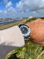 WISHDOIT New NH34 Men's Sports Automatic Mechanical GMT Sapphire Stainless Steel Waterproof 15 ATM With Rubber Strap