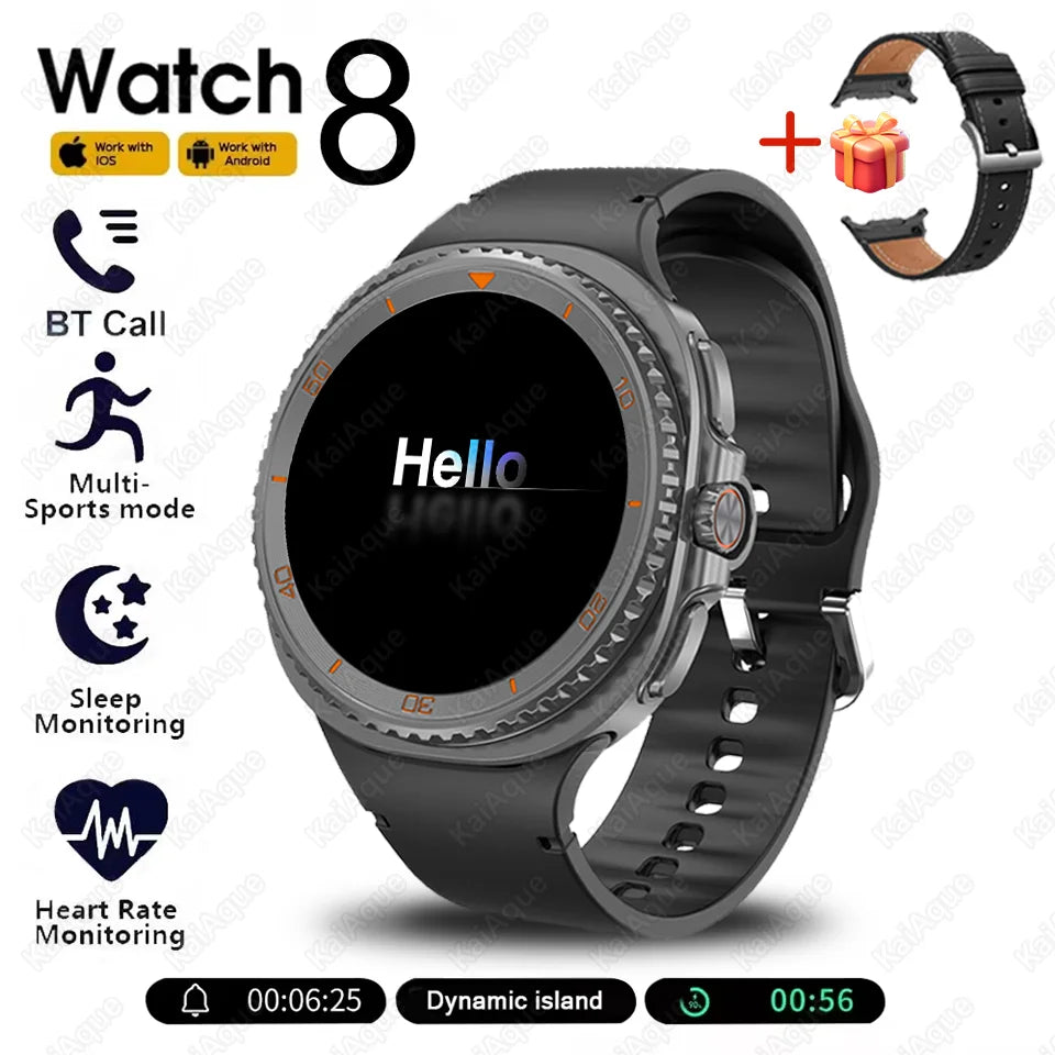 Smart Watch 8 Classic Men HD Display Screen  Bluetooth Call Sports Fitness Waterproof Watch SmartWatch 1.32-inch Android IOS New