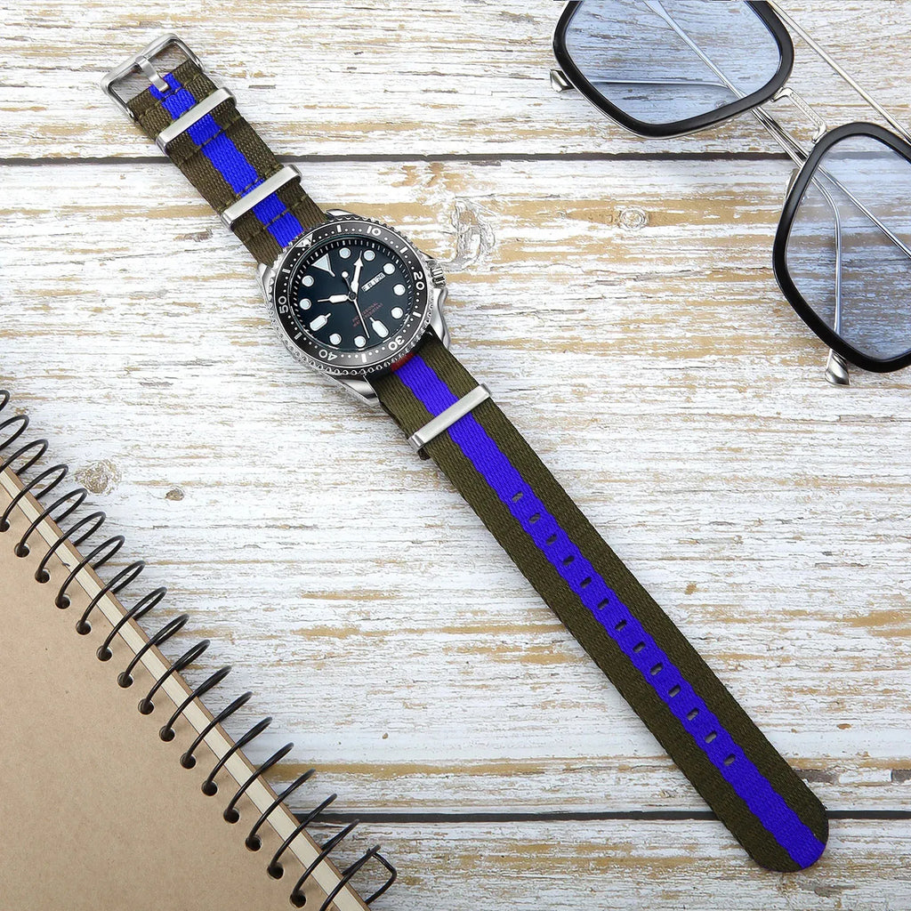 Nylon Watch Band 20mm 22mm Comfortable Watch Straps Loop Military Washable Blet for Men Watchbands