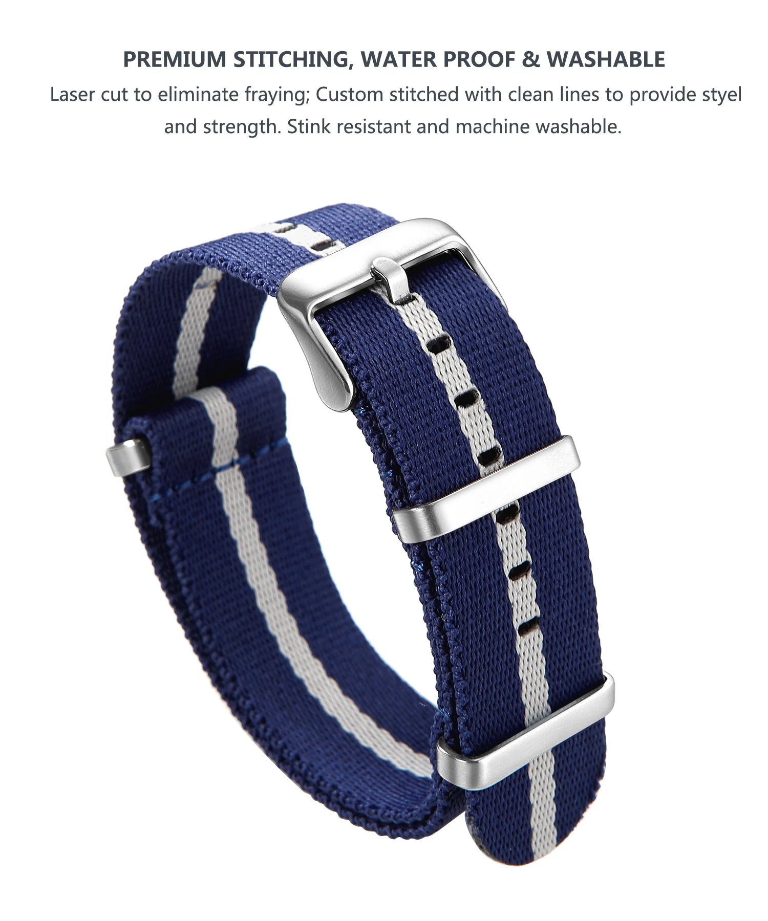 Nylon Watch Band 20mm 22mm Comfortable Watch Straps Loop Military Washable Blet for Men Watchbands