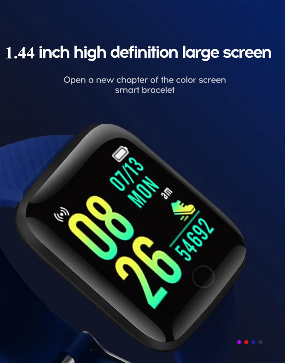 Smart Watch Sport Fitness Bracelet Control Music Message Display Pedometer Bluetooth Connect Smartwatch 116 Alarm Clock Weather