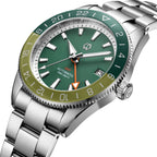 WISHDOIT 2025 New NH34 Men's Sports Automatic Mechanical GMT Sapphire Stainless Steel Waterproof 15 ATM With Rubber Strap