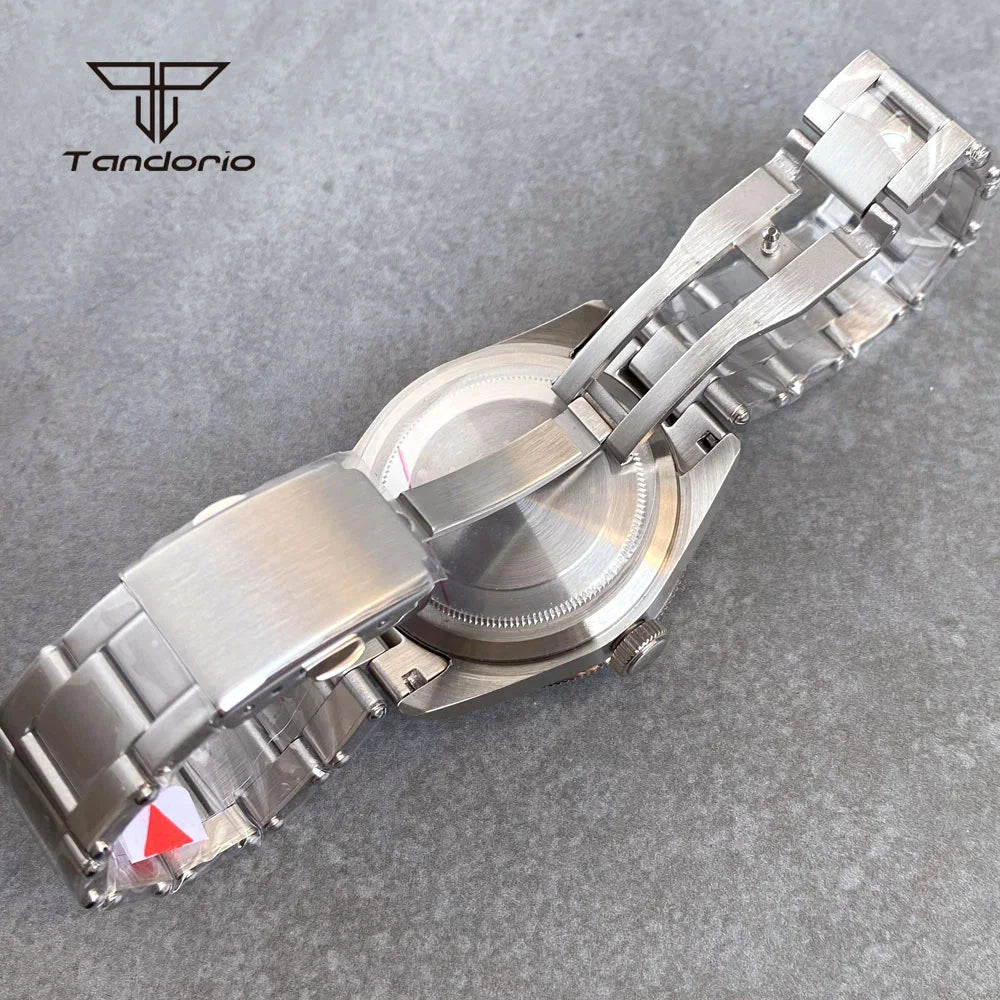 Business 40mm Men's Stainless Steel NH35 Automatic Wristwatch Sapphire Date Dress Mechanical Watches Luminous Self-winding