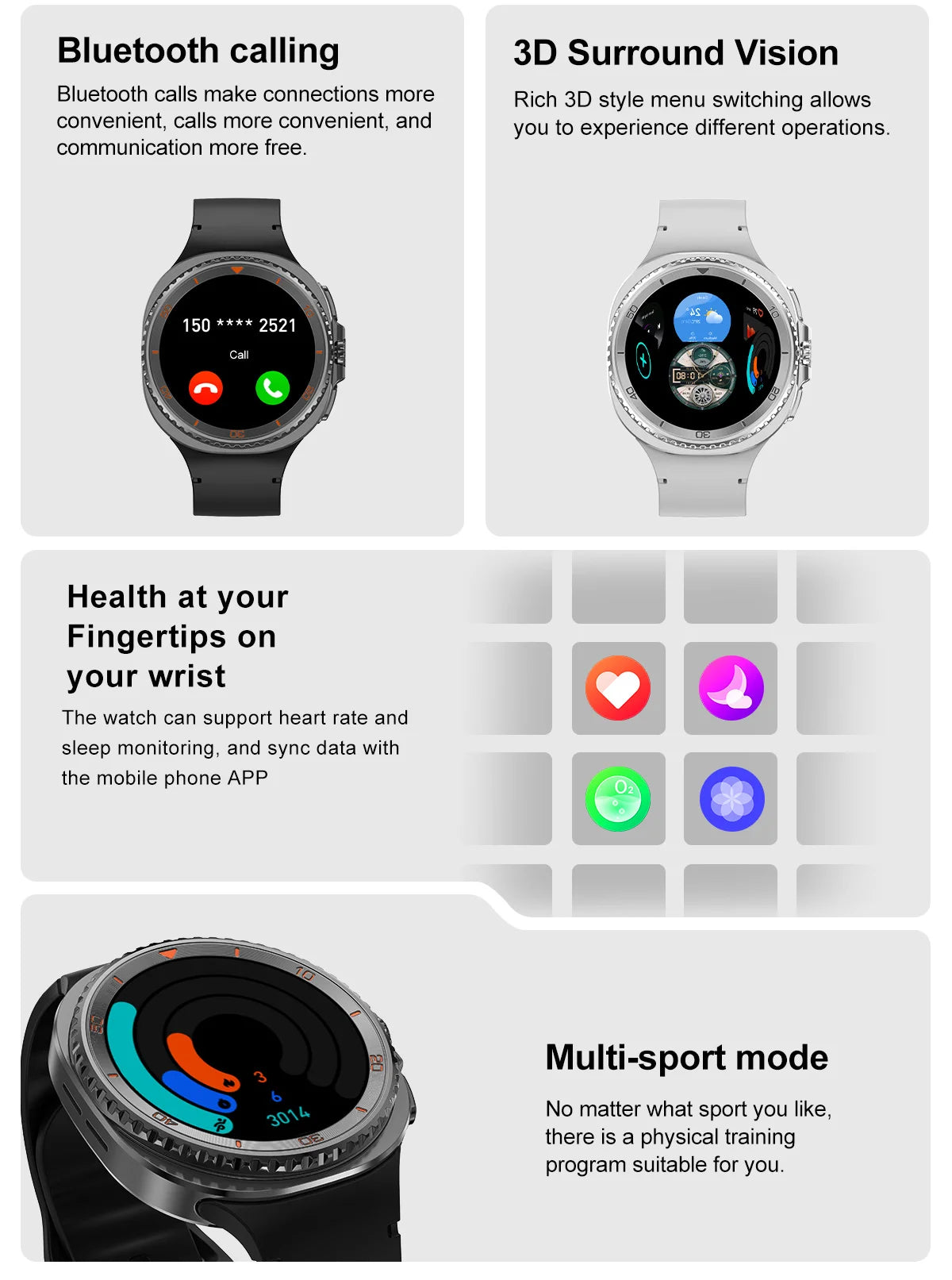 Smart Watch 8 Classic Men HD Display Screen  Bluetooth Call Sports Fitness Waterproof Watch SmartWatch 1.32-inch Android IOS New