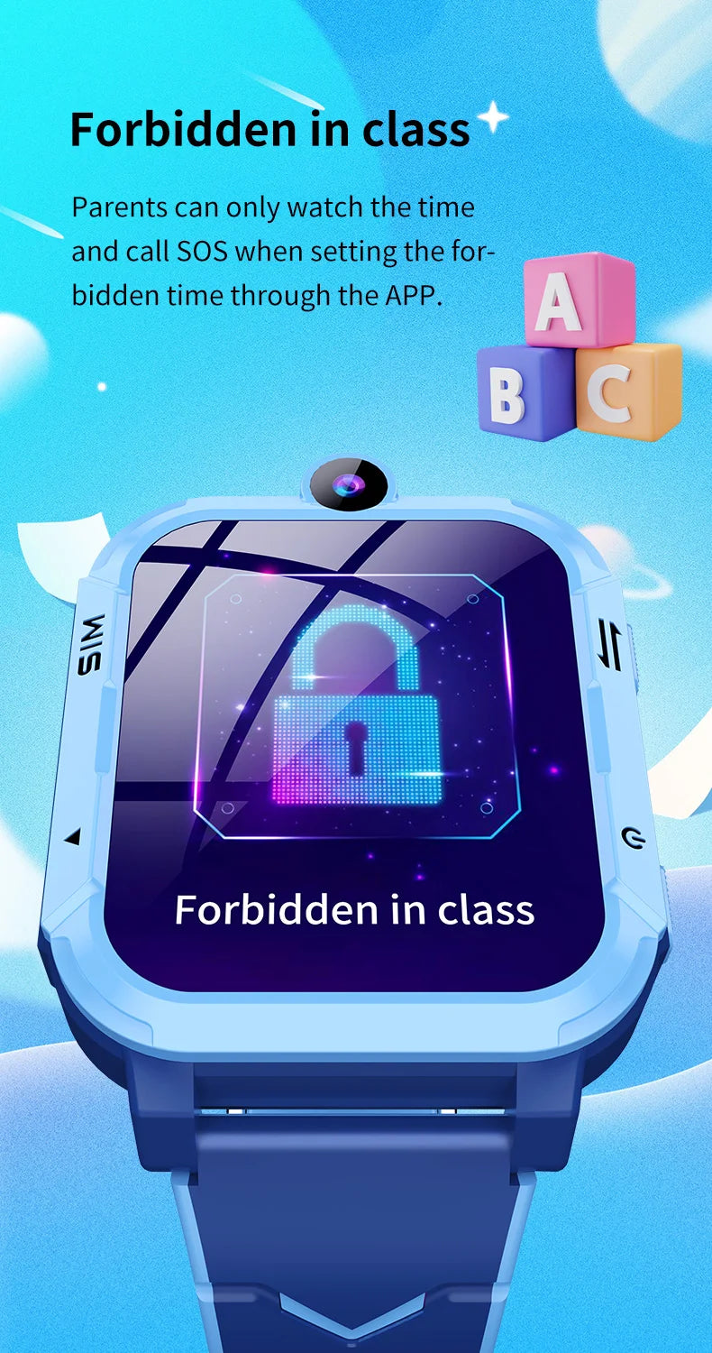 4G Kids Smart Watch 1+8GB GPS WiFi Tracker Location Video Call SOS Call Back Monitor Phone Watch Smartwatch Boys Girl Gifts