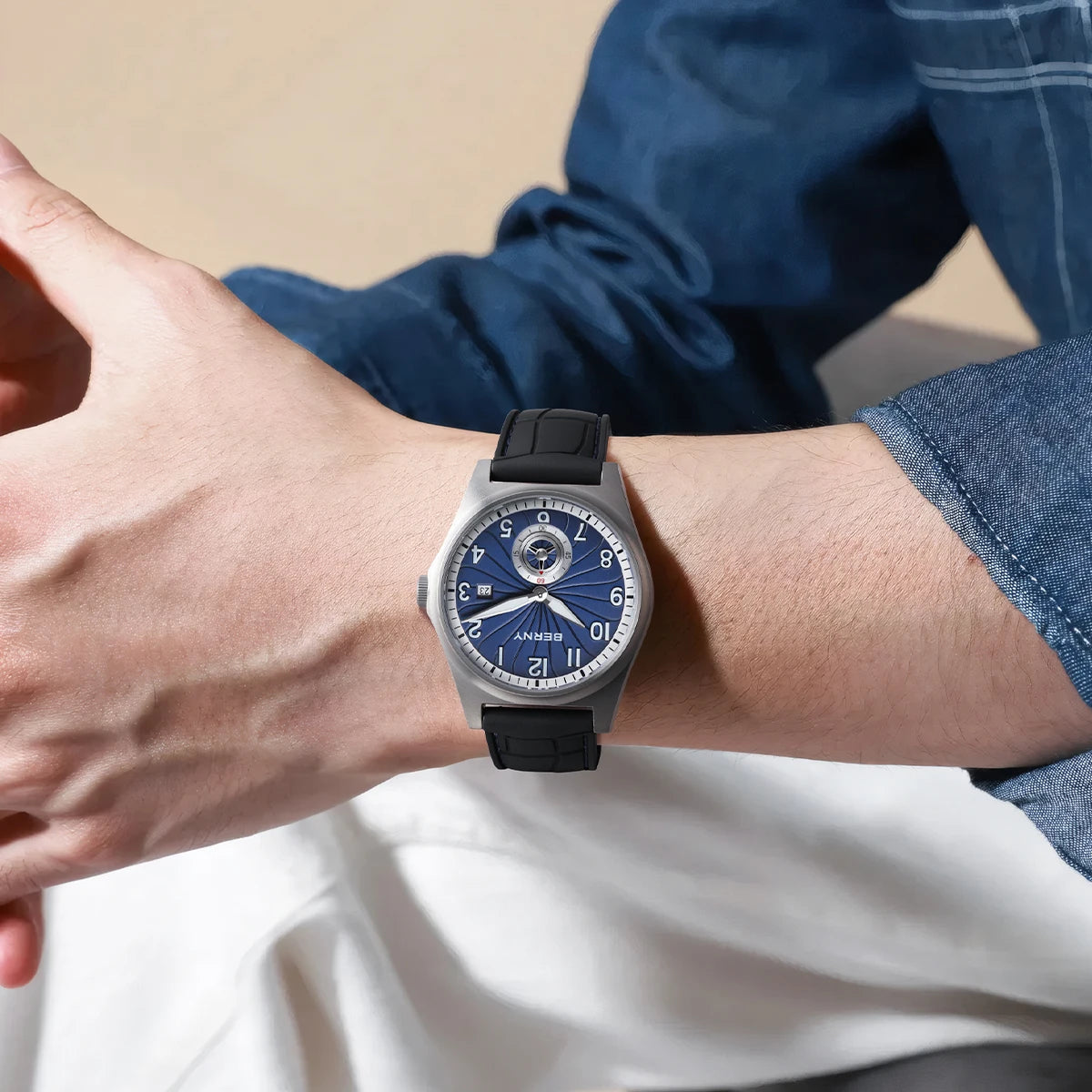 BERNY Full Titanium Automatic Men Watch Super Luminous Mechanical Wristwatch with 10ATM Waterproof Sapphire ST1731 Men Watches