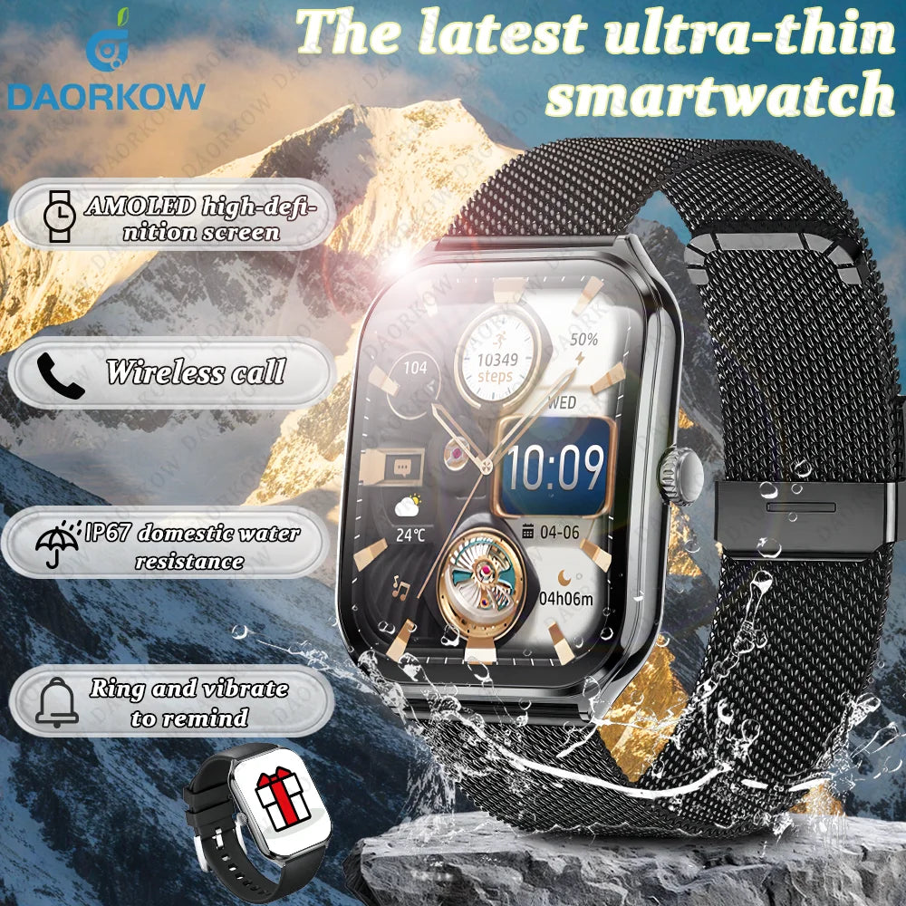 2025 A new smart watch, 1.96-inch sports watch, IP67 waterproof, 110+ sports mode, fitness activity tracker, ultra-thin watch.