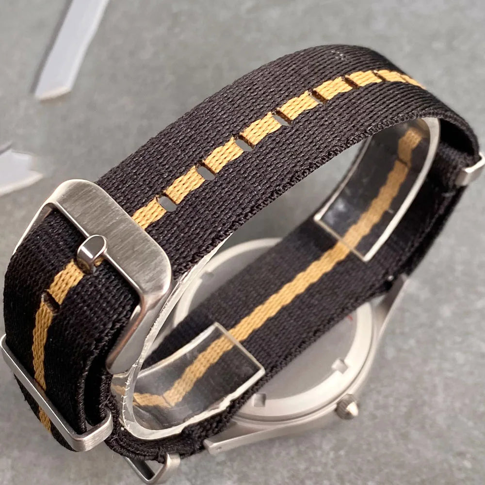 Tandorio NEW 50 Fathoms Automatic Watch for Men Luminous Ghost Dial NH35A Movt 200m Waterproof Bubble Sapphire Glass Sandblasted