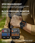 Smart Watch for Men And Women with 1.85" HD Screen 110+ Sport Modes IP68 Waterproof 100-Day Standby Heart Rate & Sleep Monitor