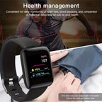 Smart Watch Sport Fitness Bracelet Control Music Message Display Pedometer Bluetooth Connect Smartwatch 116 Alarm Clock Weather