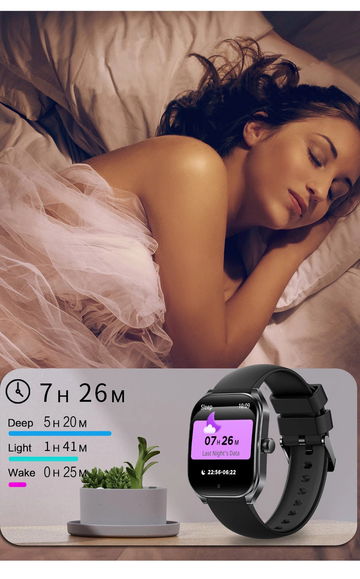 Smart Watch 2.01'' AMOLED Curved Screen IP68 Waterproof Bluetooth 5.3 Call AI Vioce Assistant Fitness Smartwatch for Men