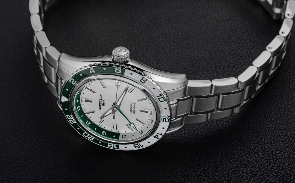 SEESTERN Men of Watch Office GMT Automatic NH34 Movement Sapphire Glass Bezel 20bar Waterproof Diver Mechanical Wristwatch S456