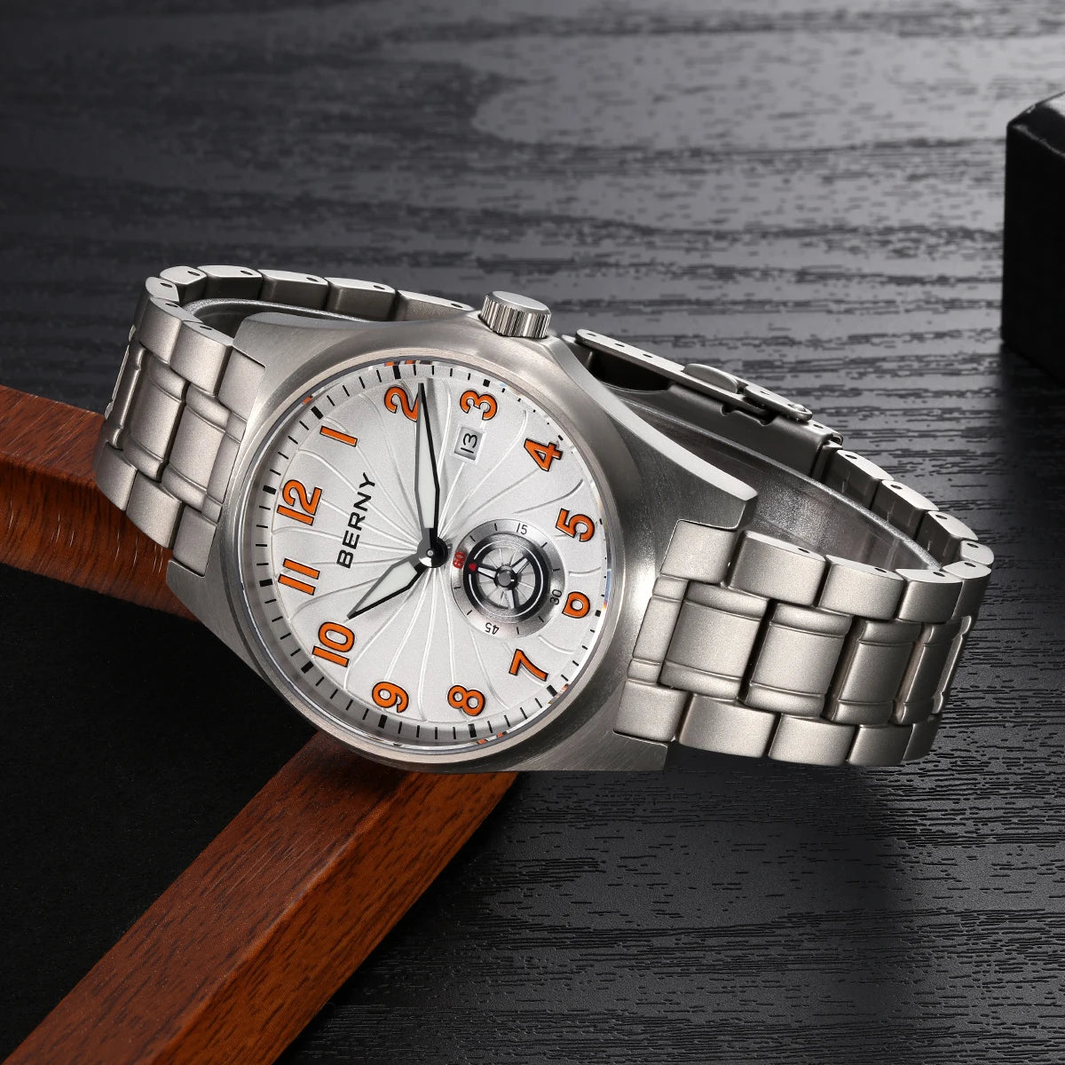 BERNY Full Titanium Automatic Men Watch Super Luminous Mechanical Wristwatch with 10ATM Waterproof Sapphire ST1731 Men Watches