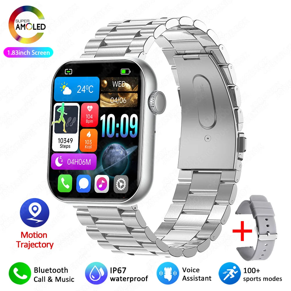 2025 New Smartwatch Men Android IOS Phone 1.9"HD Screen Bluetooth Call Heart Rate Monitoring Sports Waterproof Smart Watch Women