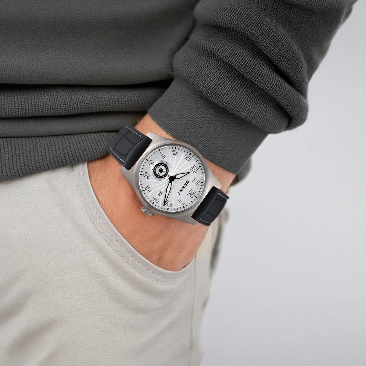 BERNY Full Titanium Automatic Men Watch Super Luminous Mechanical Wristwatch with 10ATM Waterproof Sapphire ST1731 Men Watches