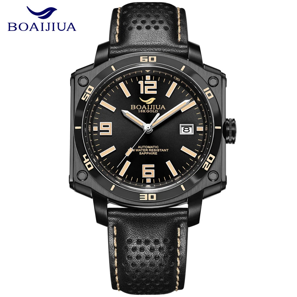 BOAIJIUA Fully Automatic Mechanical Men's Watch Original Design Mechanical Watches 50m Waterproof Luminous Wristwatch for Men