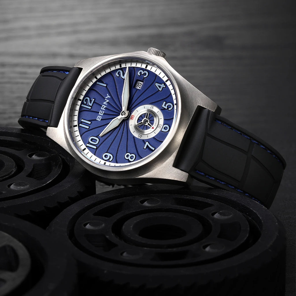 BERNY Full Titanium Automatic Men Watch Super Luminous Mechanical Wristwatch with 10ATM Waterproof Sapphire ST1731 Men Watches