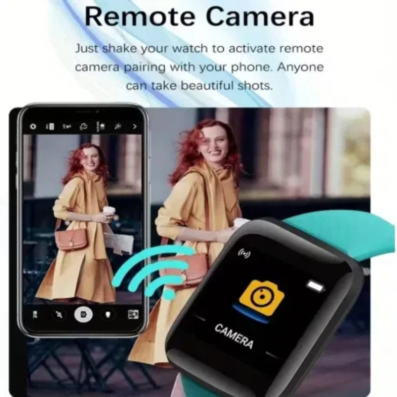 Multifunction Smart Watch For Men Women Kids Message Remind Music Control Sport Step Calories D13 Smartwatch Alarm Clock 116Plus