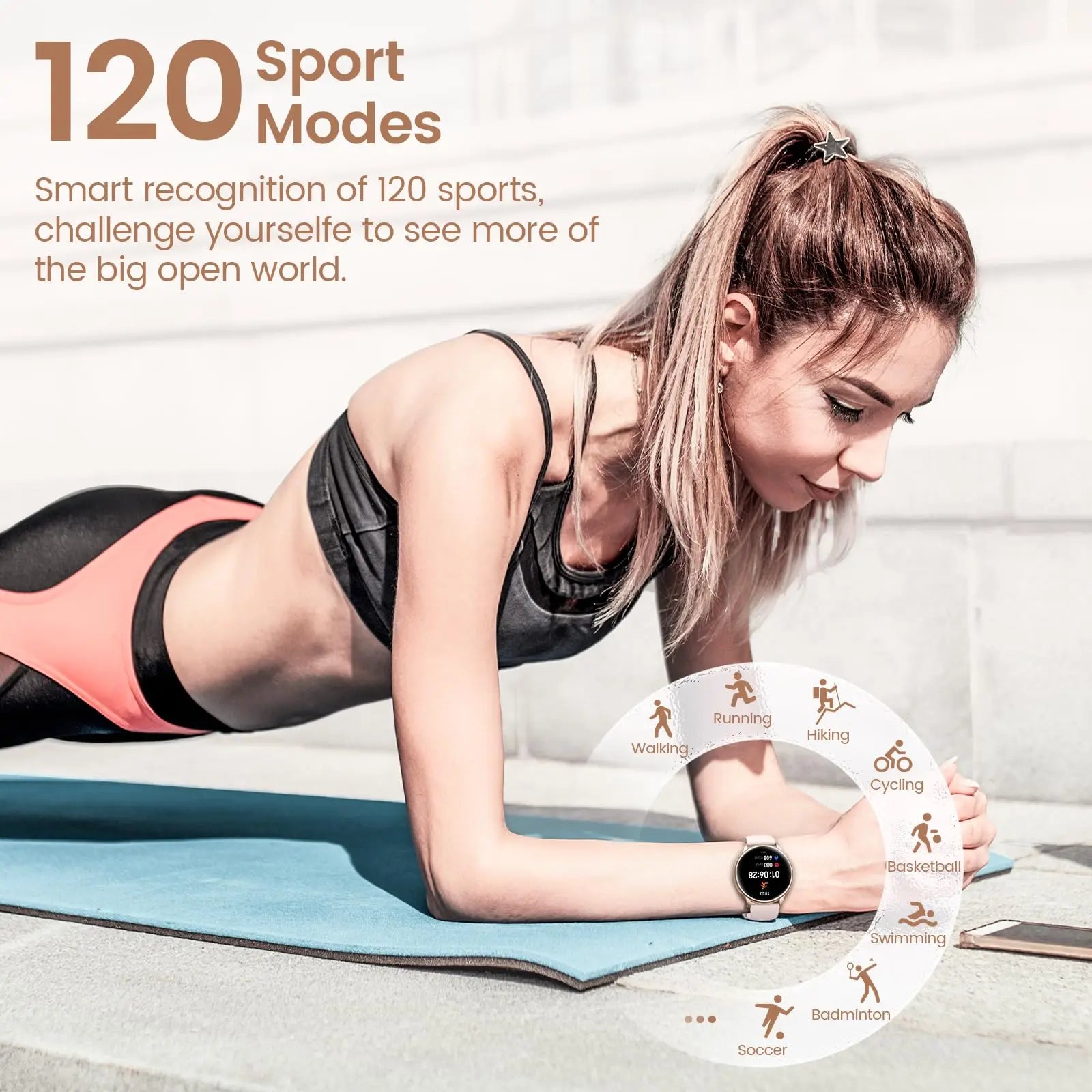 Smart watch for women with phone function, 1.39 inch HD full touch screen with monitor, menstrual cycle, sleep monitoring, pedom