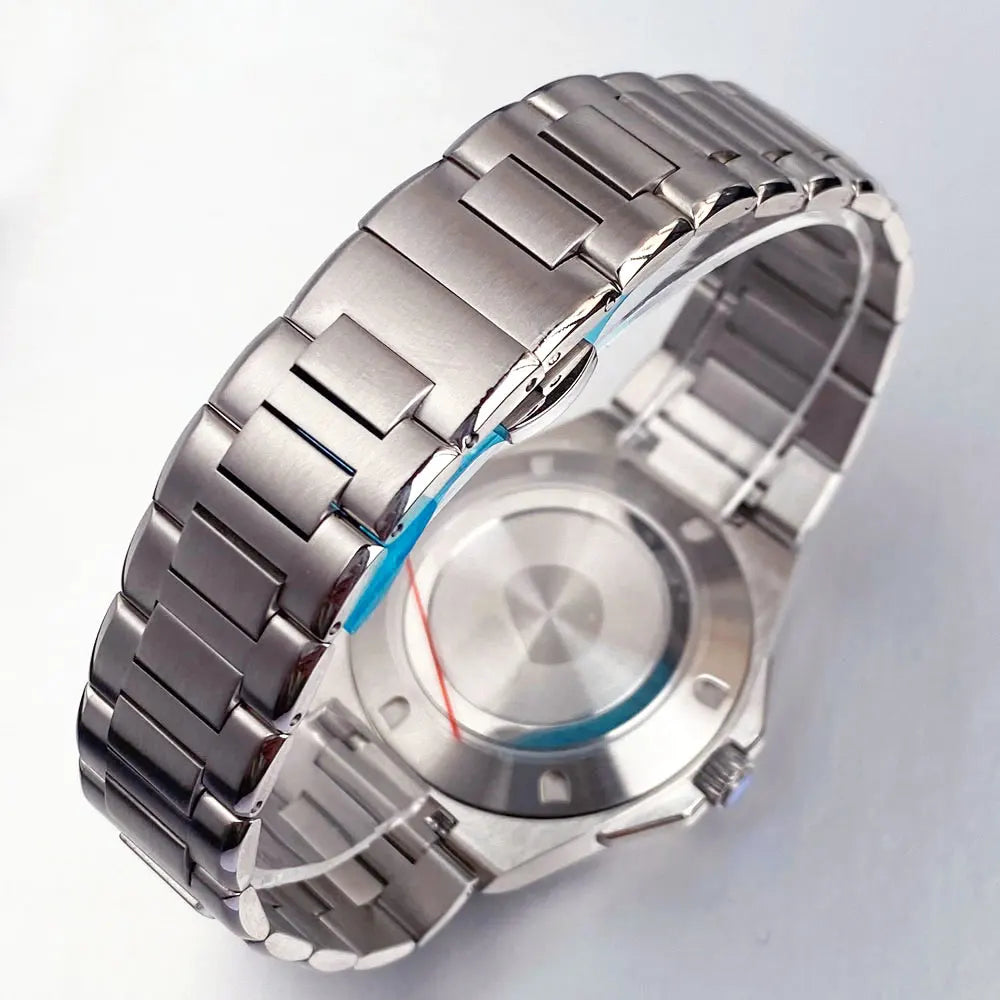 Tandorio 200M Diver 40mm Ice Blue Grid Dial Luminous NH35Automatic Men Watch Sapphire Glass Stainless Steel Bracelet