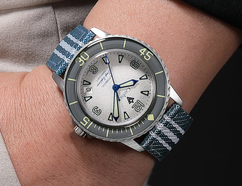 CADISEN Deep Explorer 2025 New Automatic Mechanical Watch Man Canvas Strap Wristwatch MIYOTA  Luxury Luminous Waterproof Watches