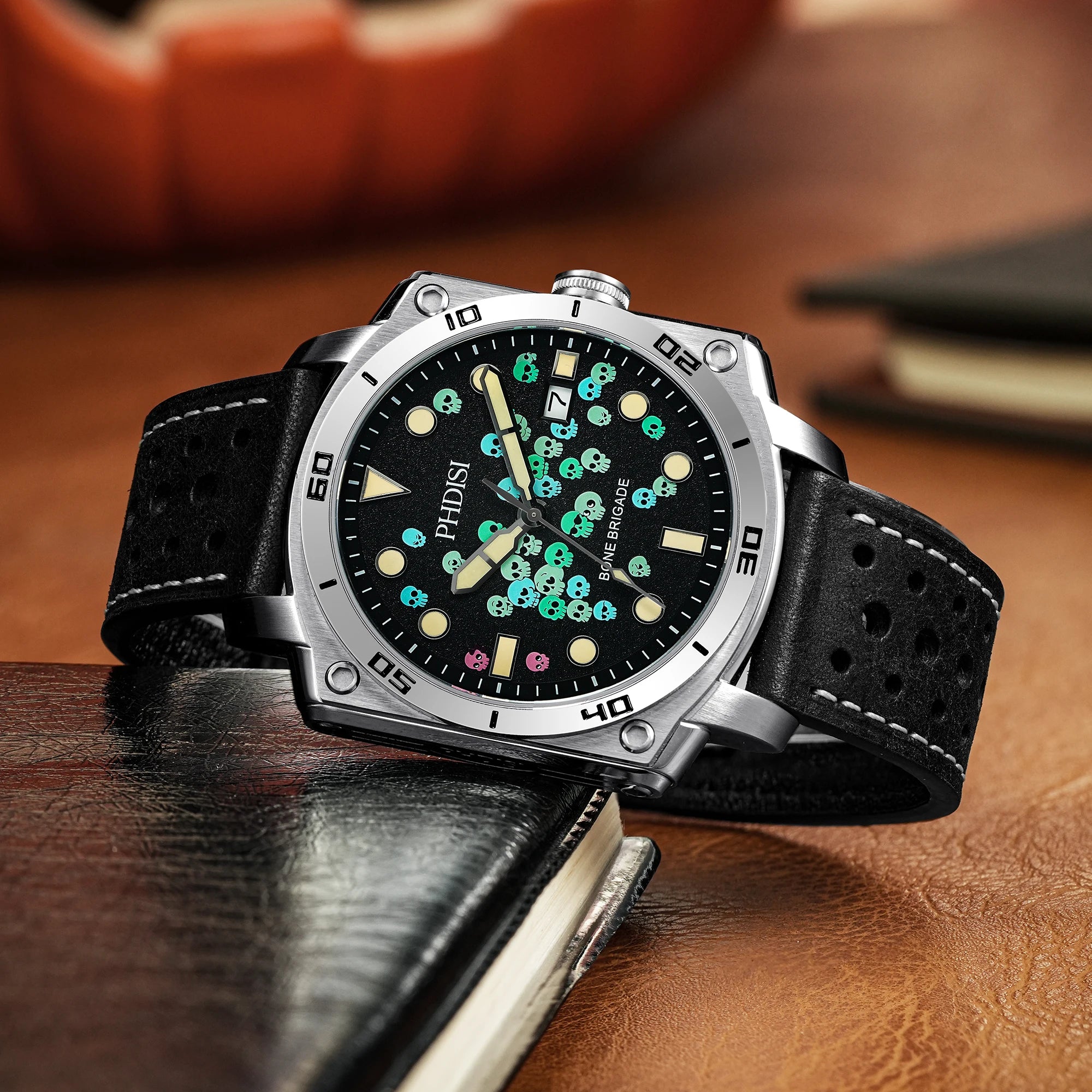 Men's Watch Halloween Theme Sapphire Glass Fully Automatic Movement Luminous Mechanical Watch