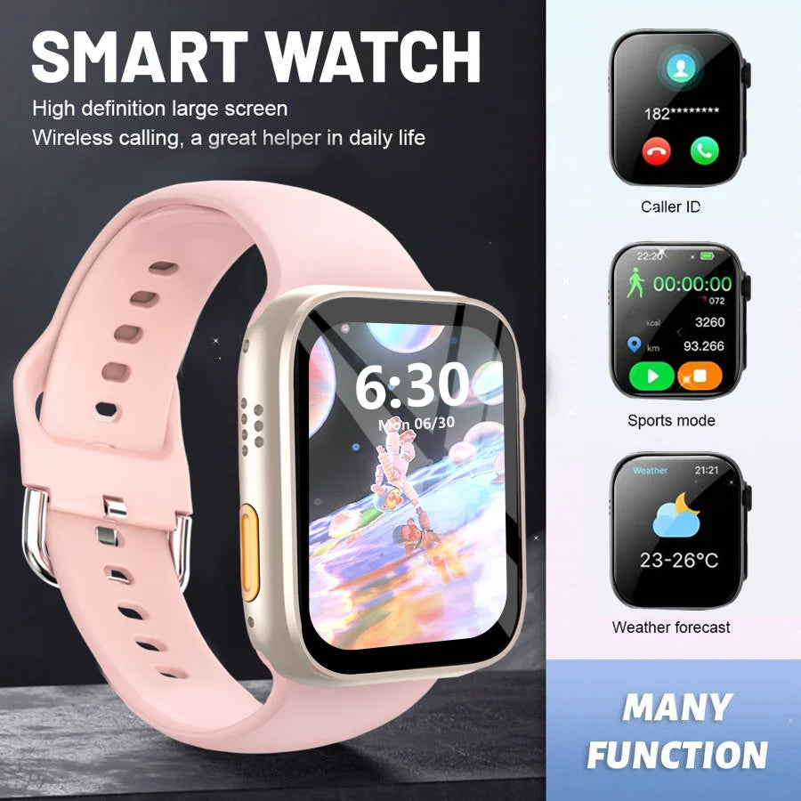 Smart Watch with1.68-Inch HD Display – Wireless Calling/Dialing, Alarm/Message Notifications, Fitness Tracking, Music Control.