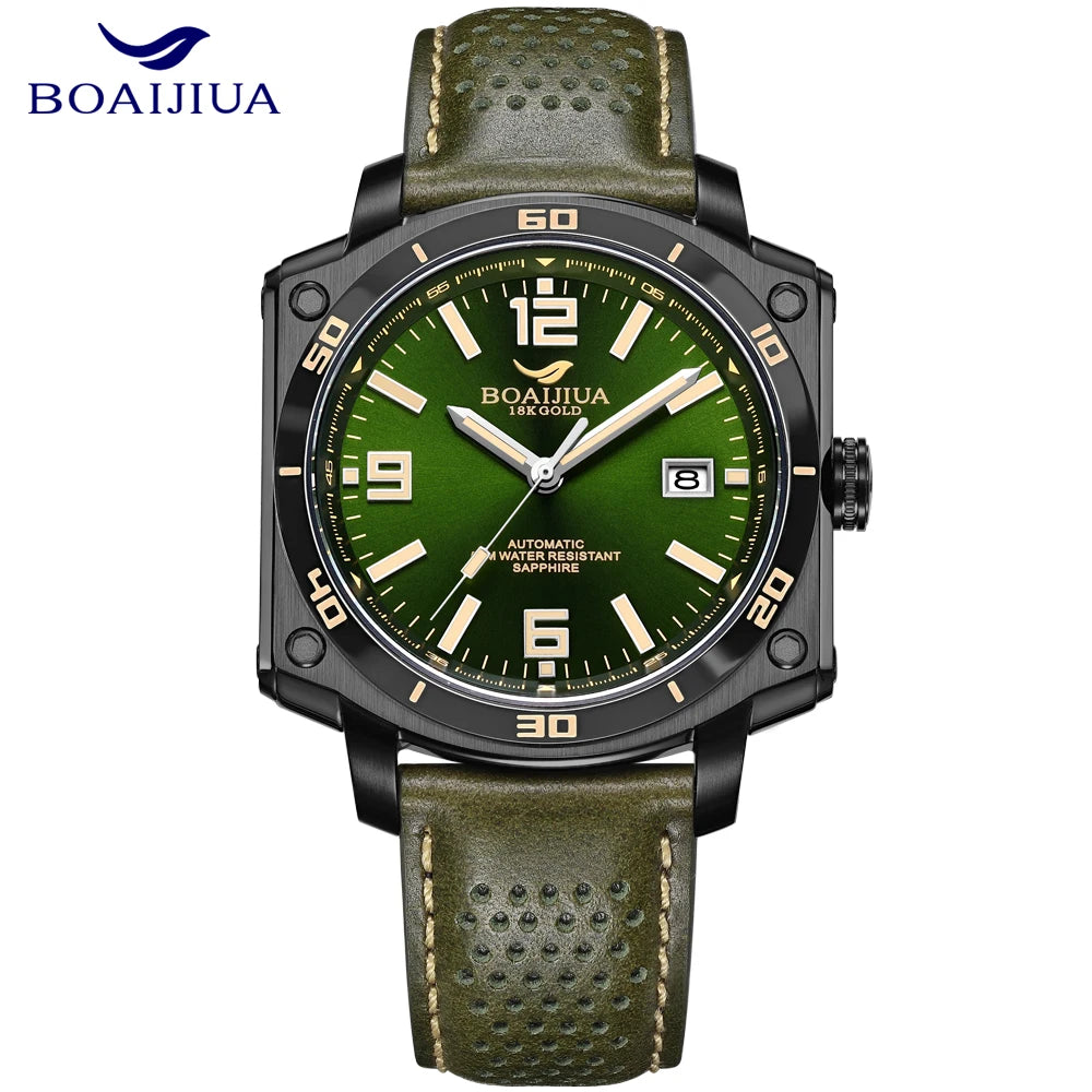 BOAIJIUA Fully Automatic Mechanical Men's Watch Original Design Mechanical Watches 50m Waterproof Luminous Wristwatch for Men