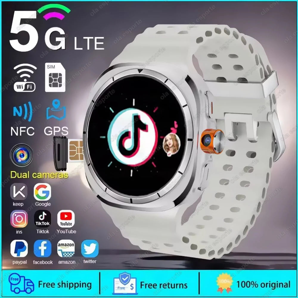 2025 New Smart Watch 4G/5G SIM Full Netcom WiFi NFC GPS  32GB Watches For Man 32GB Storage HD Camera Smartwatch For IOS/Android