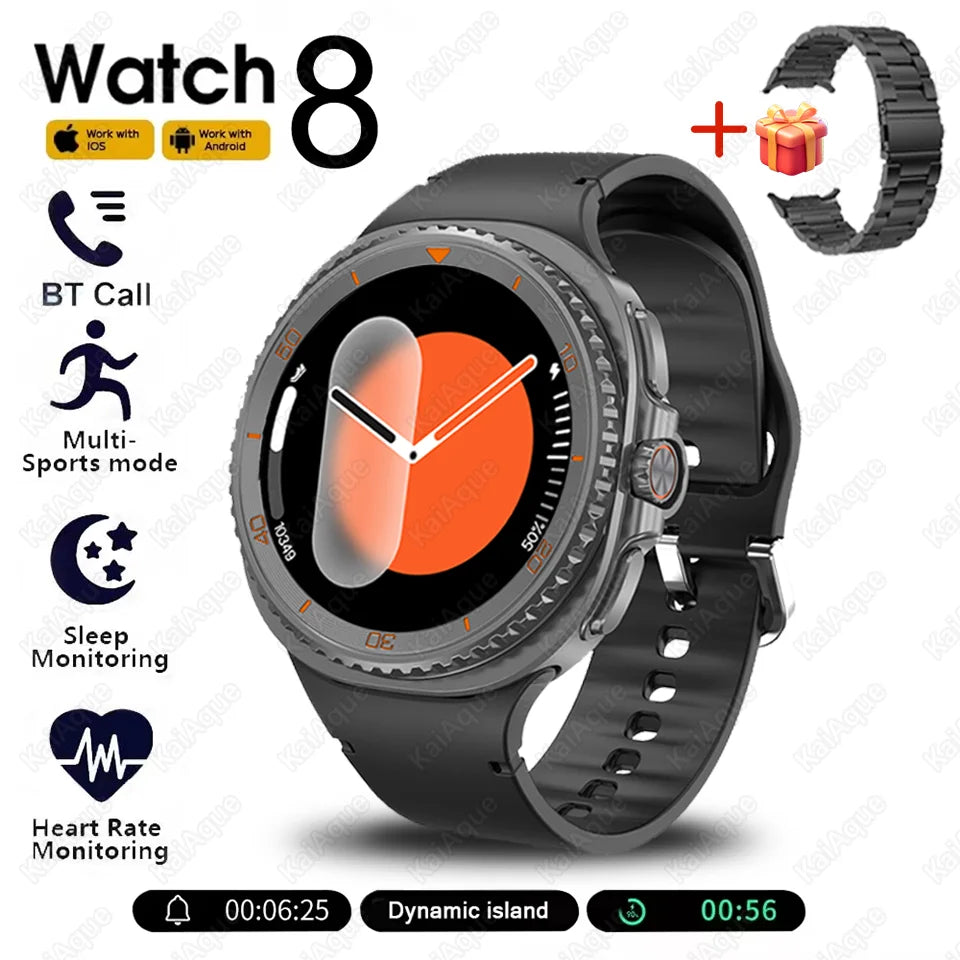 Smart Watch 8 Classic Men HD Display Screen  Bluetooth Call Sports Fitness Waterproof Watch SmartWatch 1.32-inch Android IOS New
