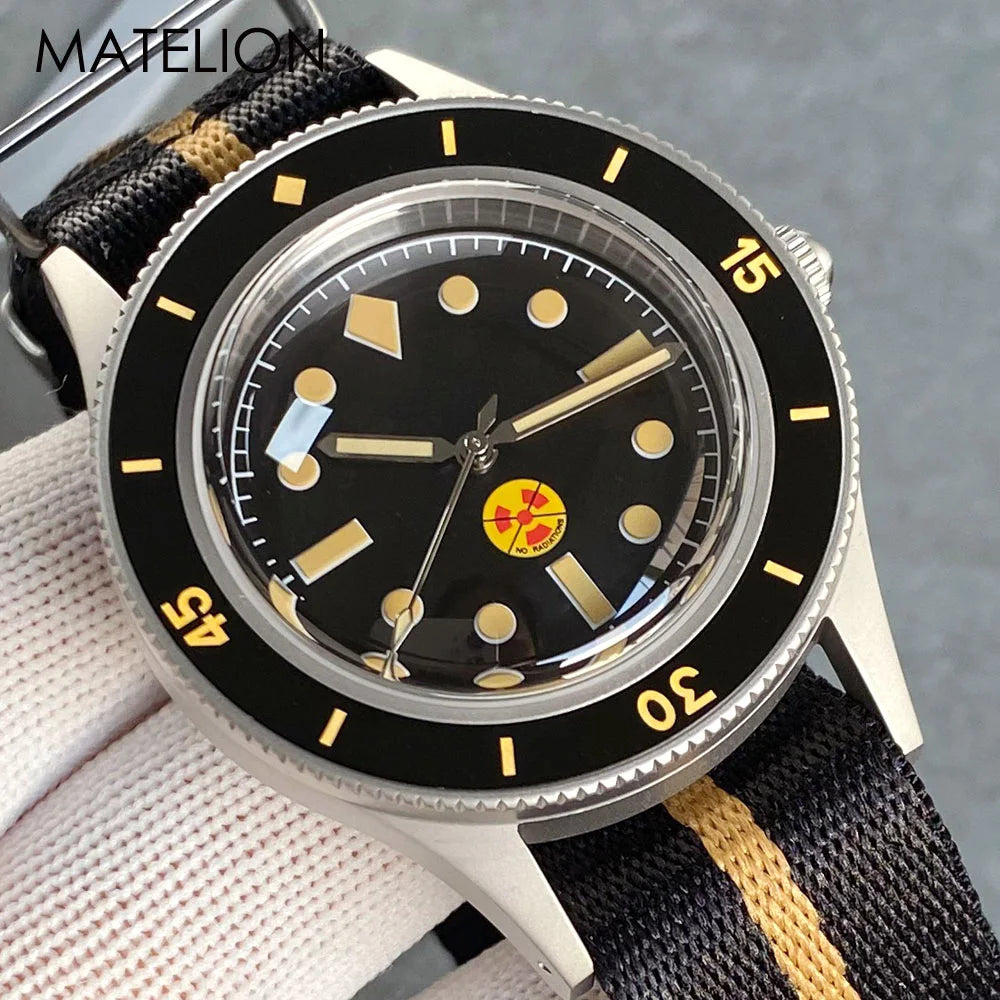 New 50 Fathoms NH35A Automatic Watch for Men Diving Swimming Sandblasting Luminous Bubble Sapphire Glass 200m Waterproof 40mm