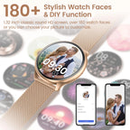Smart watch for women with phone function, 1.39 inch HD full touch screen with monitor, menstrual cycle, sleep monitoring, pedom