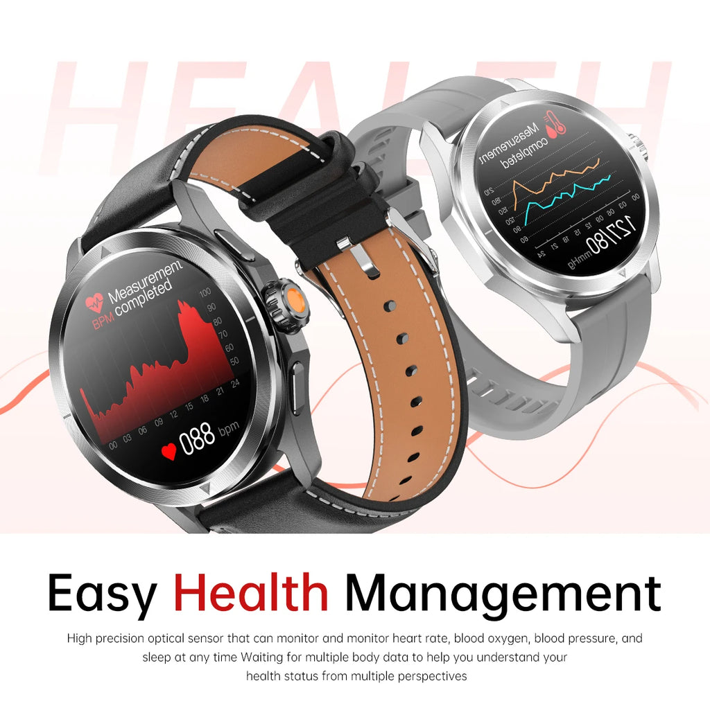 2025 New S4 Ultra Outdoor Sport Smart Watch Men AMOLED HD Screen NFC GPS Compass Heart rate Waterproof Bluetooth Call SmartWatch
