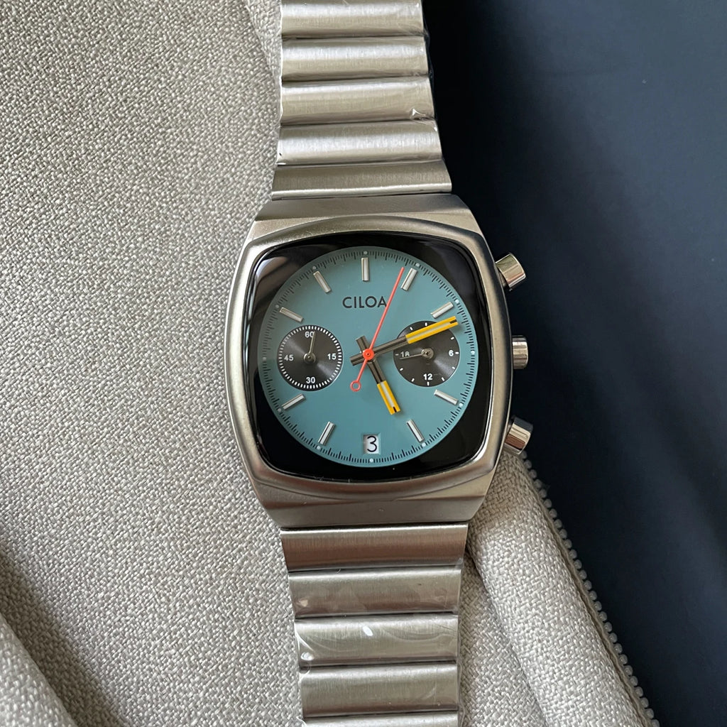 Man sports high-end Square watch for men high quality quartz new in men's watches luxury brand stainless steel strap Men gift