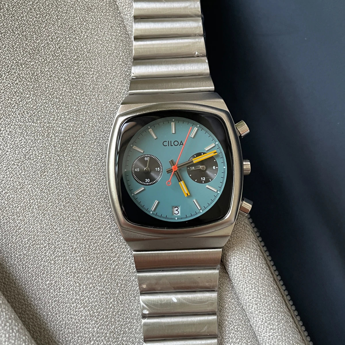 Man sports high-end Square watch for men high quality quartz new in men's watches luxury brand stainless steel strap Men gift