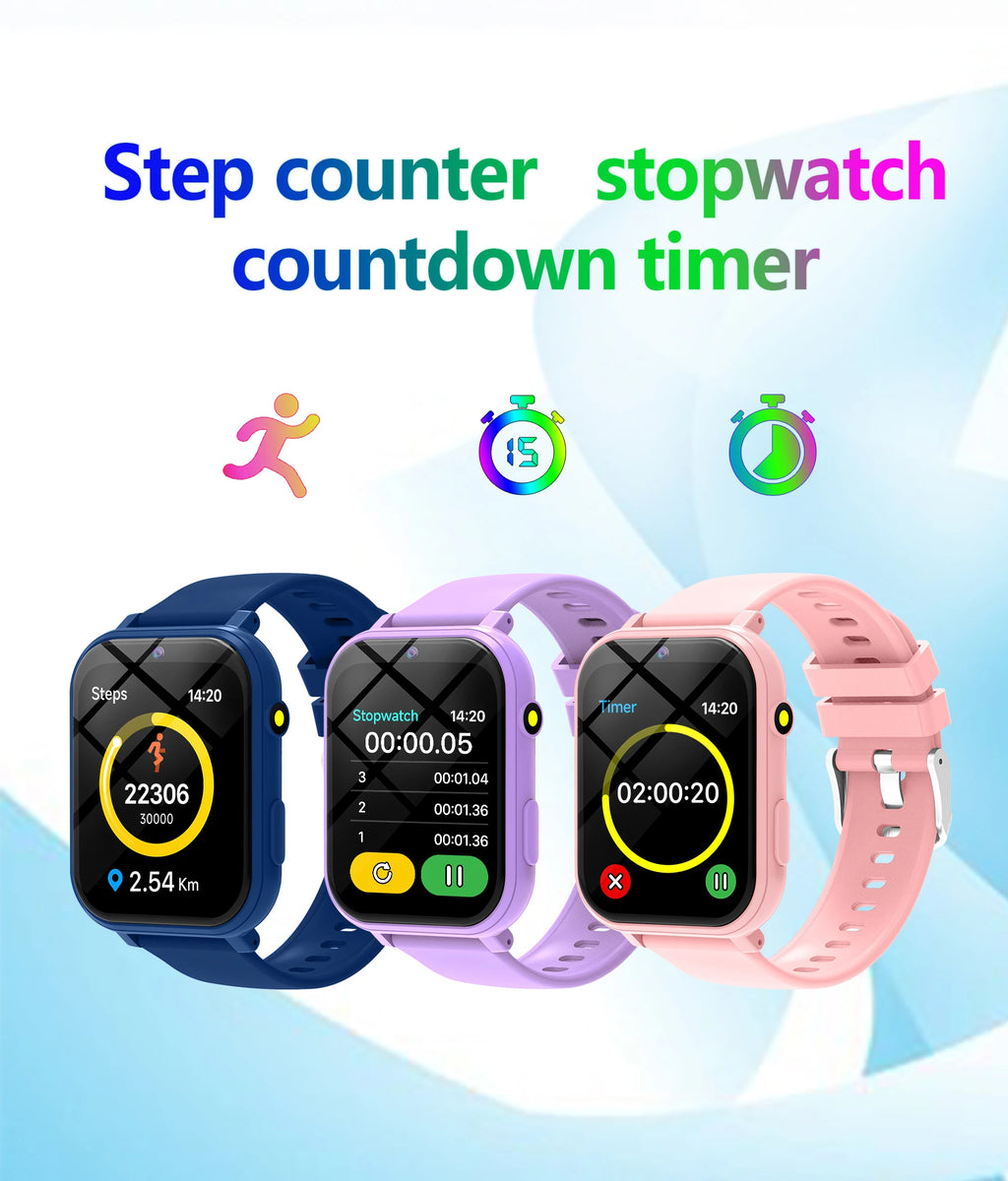 Kids Games Smart Watch 18 Games 1.83-inch Display Screen Camera Waterproof Flashlight For Holiday Gift Boy Girl Children Watch