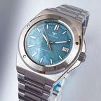 Tandorio Light Blue Mother of Pearl 40mm Sapphire Crystal Glass 100m Waterproof Japan NH35A Automatic Men Mechanical watch