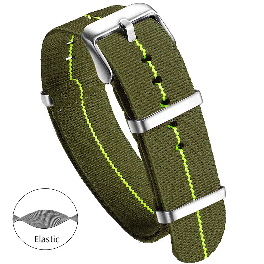 Nylon Watch Band 20mm 22mm Comfortable Watch Straps Loop Military Washable Blet for Men Watchbands