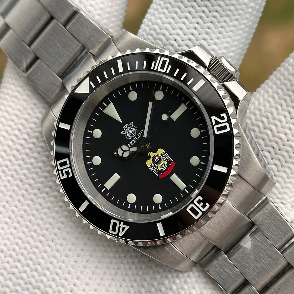 STEELDIVE SD1954 Black Dial 41MM Stainless Steel NH35 Automatic Movement What Ghost Mens 300M Dive Watch Reloj Sapphire Glass