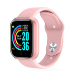 Smart Watch Y68: Color Screen Fitness Tracker w/ Step Count, 12 Sports Modes, Notification Reminder, Camera/Music Remote
