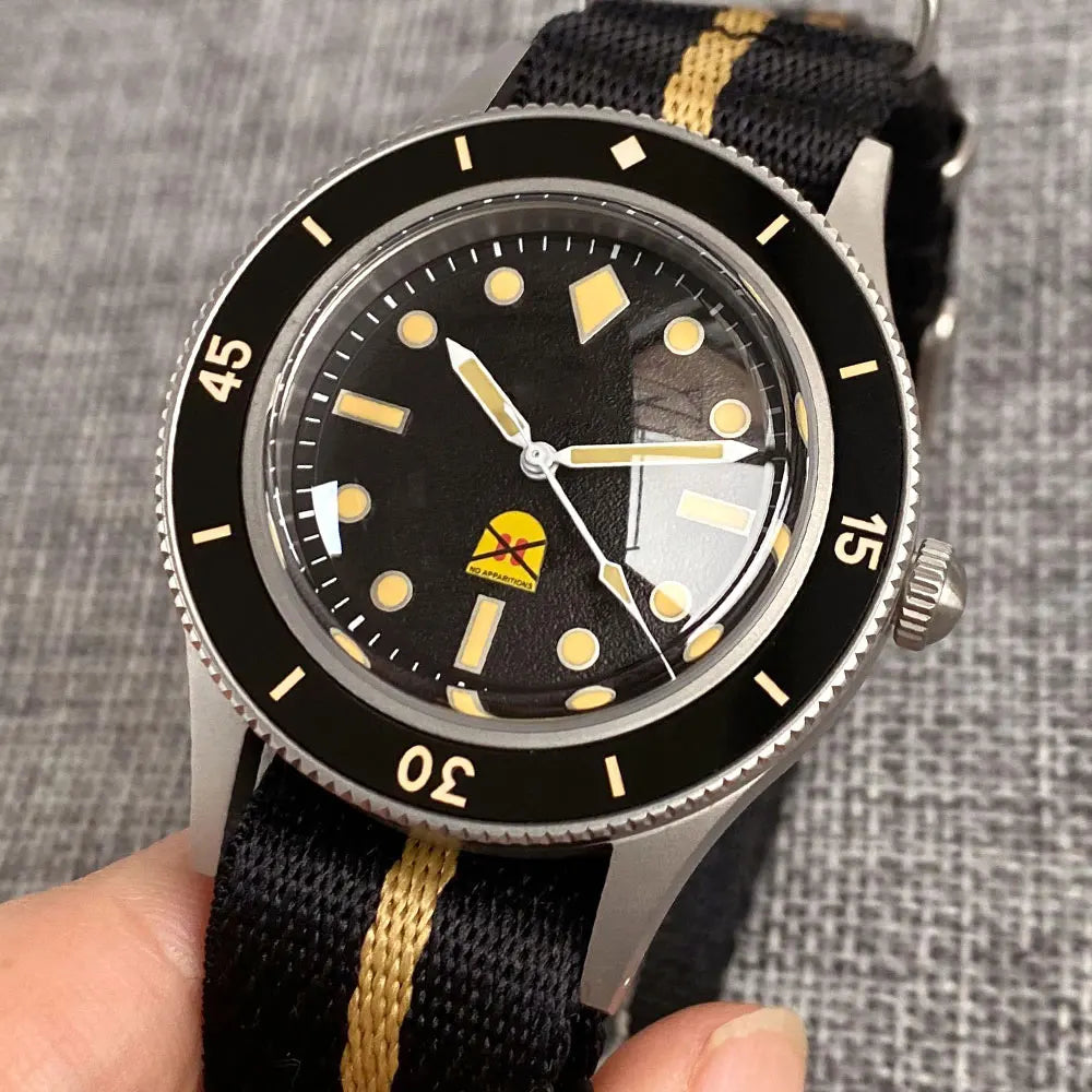 New 50 Fathoms NH35A Automatic Watch for Men Diving Swimming Sandblasting Luminous Bubble Sapphire Glass 200m Waterproof 40mm