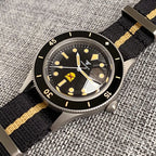 Tandorio NEW 50 Fathoms Automatic Watch for Men Luminous Ghost Dial NH35A Movt 200m Waterproof Bubble Sapphire Glass Sandblasted