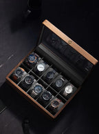 Solid Wood Watch Storage Box Luxury Men Mechanical Wrist Watches Organizer Display Boxes Bracelet Watches Packaging Accessories