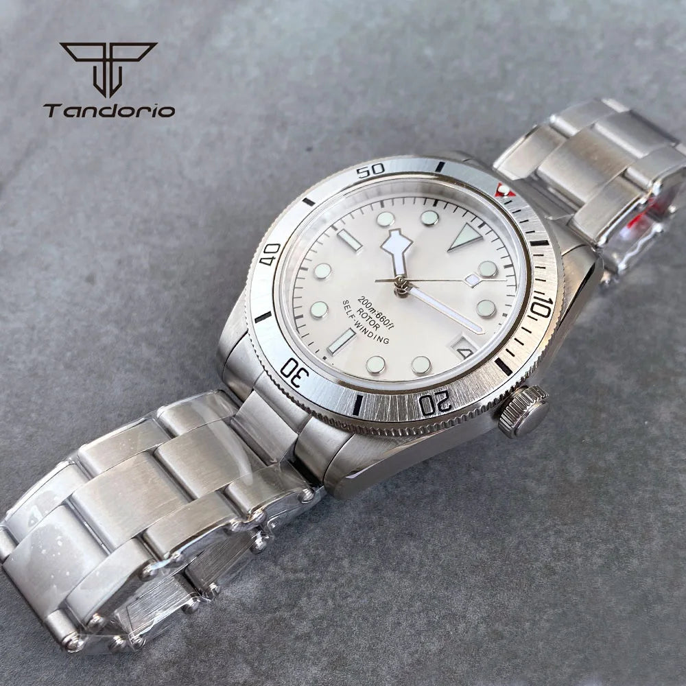 Business 40mm Men's Stainless Steel NH35 Automatic Wristwatch Sapphire Date Dress Mechanical Watches Luminous Self-winding